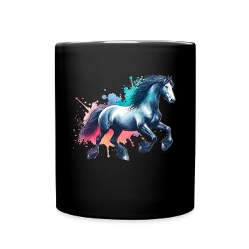 Friesian Horse Friesenpferd Pferd - Full Colour Mug - black - Front