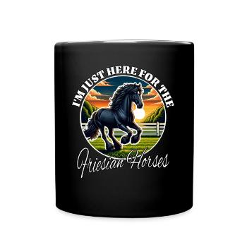 Dictons amusants de cheval frison - Mug uni - noir - Devant