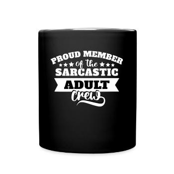 Adult sarcasm - Full Colour Mug - black - Front