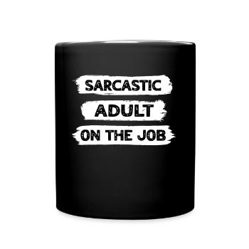 Adult sarcasm - Full Colour Mug - black - Front