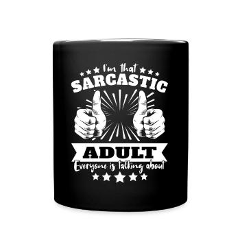 Sarcastique Sarcastique pour adultes - Mug uni - noir - Devant