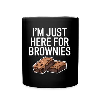 Brownies Spruch Gebäck Lustiges Brownie Geschenk - Tasse einfarbig - Schwarz - Vorne