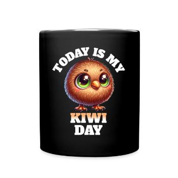 Kiwi Vogel Kiwi Bird - Tasse einfarbig - Schwarz - Vorne