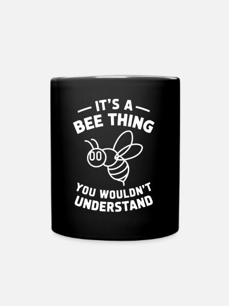 Bij zeggen imker bij grappige bij cadeau - Mok uni - zwart