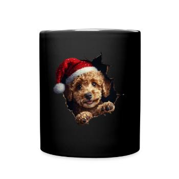 Hundebesitzer Hunde Weihnachten Weihnachts Hund - Tasse einfarbig - Schwarz - Vorne