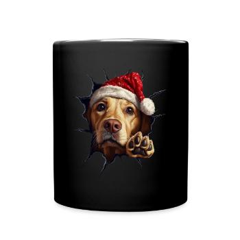 Hundebesitzer Hunde Weihnachten Weihnachts Hund - Tasse einfarbig - Schwarz - Vorne