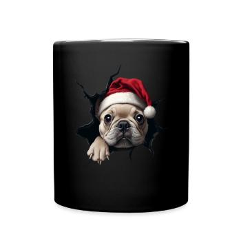Hundebesitzer Hunde Weihnachten Weihnachts Hund - Tasse einfarbig - Schwarz - Vorne