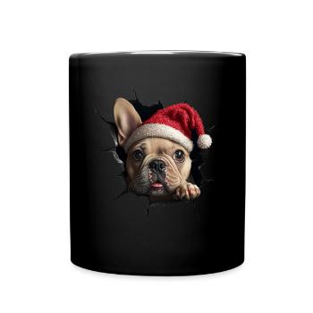 Hundebesitzer Hunde Weihnachten Weihnachts Hund - Tasse einfarbig - Schwarz - Vorne