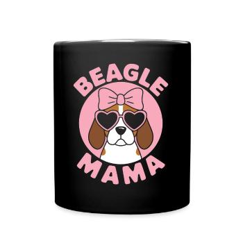 Beagle Maman Chien Maman Drôle Beagle Cadeau - Mug uni - noir - Devant