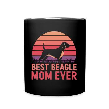 Beagle Maman Chien Maman Drôle Beagle Cadeau - Mug uni - noir - Devant