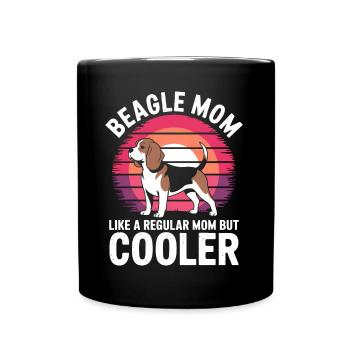 Beagle Maman Chien Maman Drôle Beagle Cadeau - Mug uni - noir - Devant