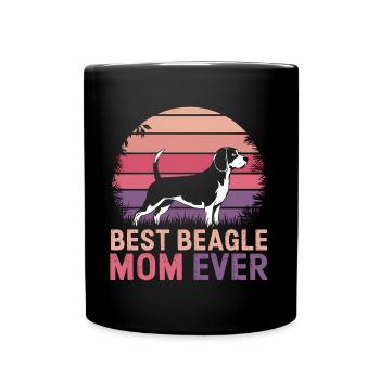 Beagle Maman Chien Maman Drôle Beagle Cadeau - Mug uni - noir - Devant