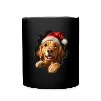 Dog owner dogs Christmas Christmas dog - Full Colour Mug - black - Front