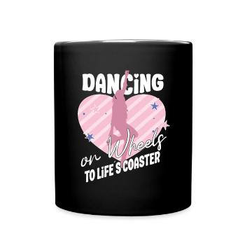 Roller Skating Skate Dancing on Wheels Gifts - Full Colour Mug - black - Front