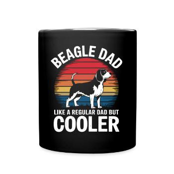 Beagle Dad Dog Father Funny Beagle Gift - Full Colour Mug - black - Front