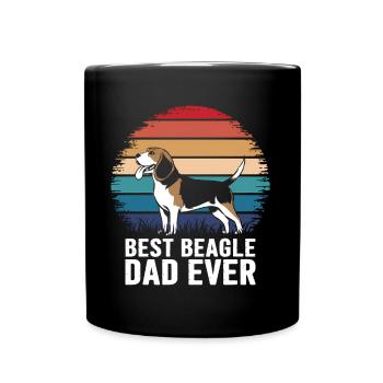 Beagle Dad Dog Father Funny Beagle Gift - Full Colour Mug - black - Front