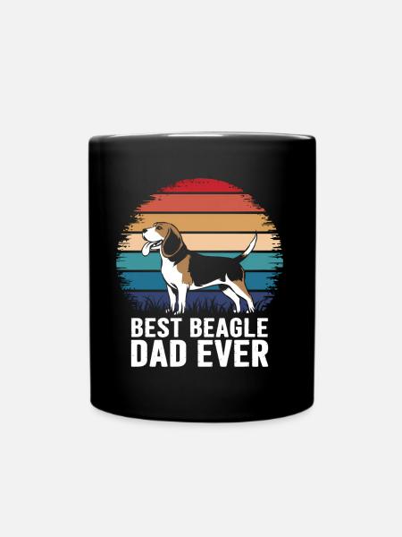 Beagle Papa Chien Père Drôle Beagle Cadeau - Mug uni - noir