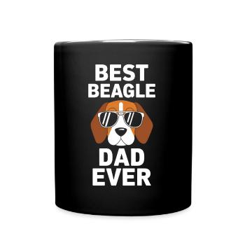 Beagle Dad Dog Father Funny Beagle Gift - Full Colour Mug - black - Front