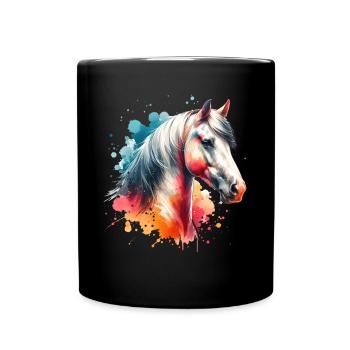Paso Fino Motif Horse - Full Colour Mug - black - Front