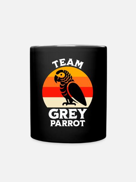 Team Graupapagei - Tasse einfarbig - Schwarz