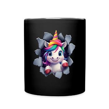 Licorne drôle Licornes de Noël Licorne - Mug uni - noir - Devant