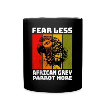 Grey Parrot Graupapagei - Full Colour Mug - black - Front