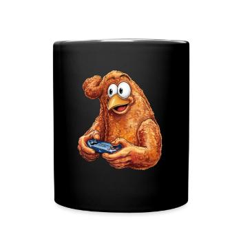 Funny Fast Food Gaming Pizza Gamer Gamer Gaming - Full Colour Mug - black - Front