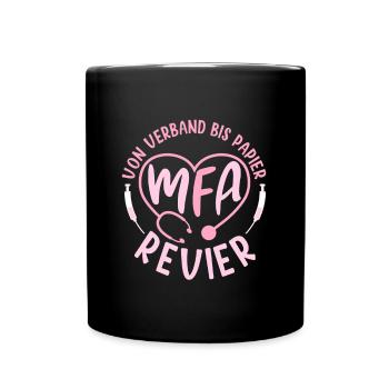 MFA Revier Medizinische Fachangestellte - Tasse einfarbig - Schwarz - Vorne