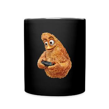Funny Fast Food Gaming Pizza Gamer Gamer Gaming - Full Colour Mug - black - Front