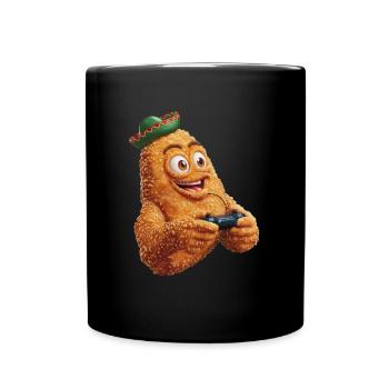 Funny Fast Food Gaming Pizza Gamer Gamer Gaming - Full Colour Mug - black - Front