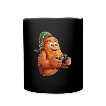 Funny Fast Food Gaming Pizza Gamer Gamer Gaming - Full Colour Mug - black - Front