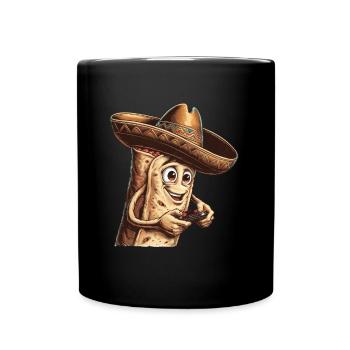 Funny Fast Food Gaming Pizza Gamer Gamer Gaming - Full Colour Mug - black - Front
