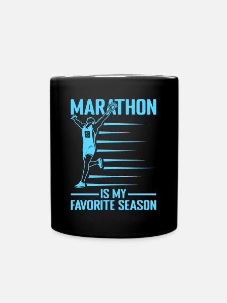 La course à pied est mon marathonien préféré de la saison - Mug uni - noir