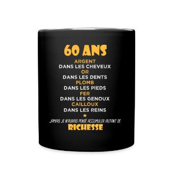 60 Ans Cadeau d anniversaire Drôle Cadeau 60 ans - Mug uni - noir - Devant