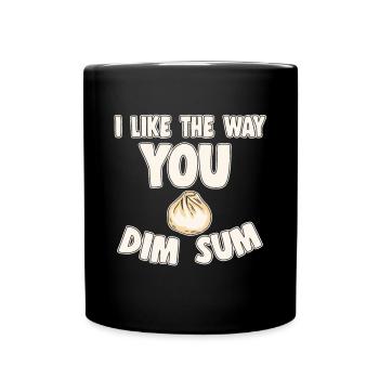 Delicious Asian Food Bao Bun Funny Dim Sum I Like - Full Colour Mug - black - Front
