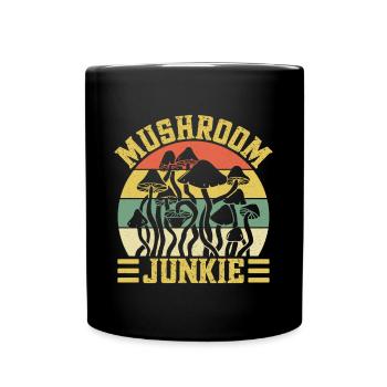 Chasseur de champignons Chasseur de champignons Junkie morille - Mug uni - noir - Devant