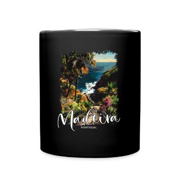Madeira Island Portugal Vacation Souvenir Tours - Full Colour Mug - black - Front