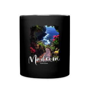 Madeira Island Portugal Vacation Souvenir Tours - Full Colour Mug - black - Front