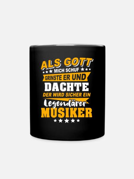Musiker Musizieren - Tasse einfarbig - Schwarz