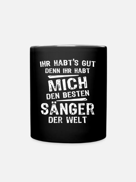 Sänger - Tasse einfarbig - Schwarz