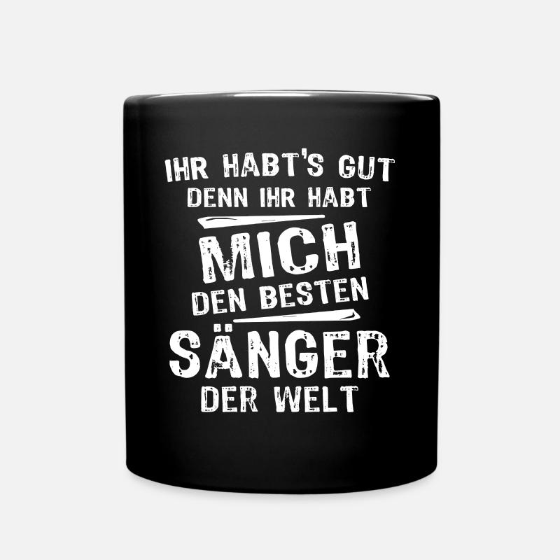 Sänger - Tasse einfarbig - Schwarz