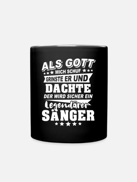 Sänger - Tasse einfarbig - Schwarz