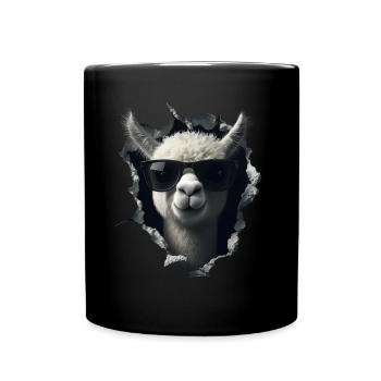 Funny Alpaca Alpaca Lover Cute Zoo Animals - Full Colour Mug - black - Front