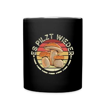 Mushroom Hunting It's Mushrooming Again Mushroom Collector - Full Colour Mug - black - Front