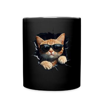 Funny Cats Cat Owner Cute Cat Pet - Full Colour Mug - black - Front