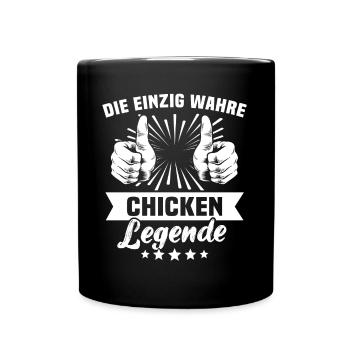 poulet - Mug uni - noir - Devant