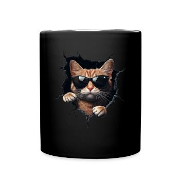 Funny Cats Cat Owner Cute Cat Pet - Full Colour Mug - black - Front