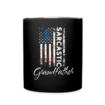 Sarkastischer Grossvater - Tasse einfarbig - Schwarz - Vorne