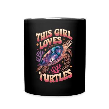 Schildkröte Spruch Lustiges Schildkröten Geschenk - Tasse einfarbig - Schwarz - Vorne