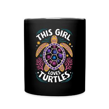 Schildkröte Spruch Lustiges Schildkröten Geschenk - Tasse einfarbig - Schwarz - Vorne